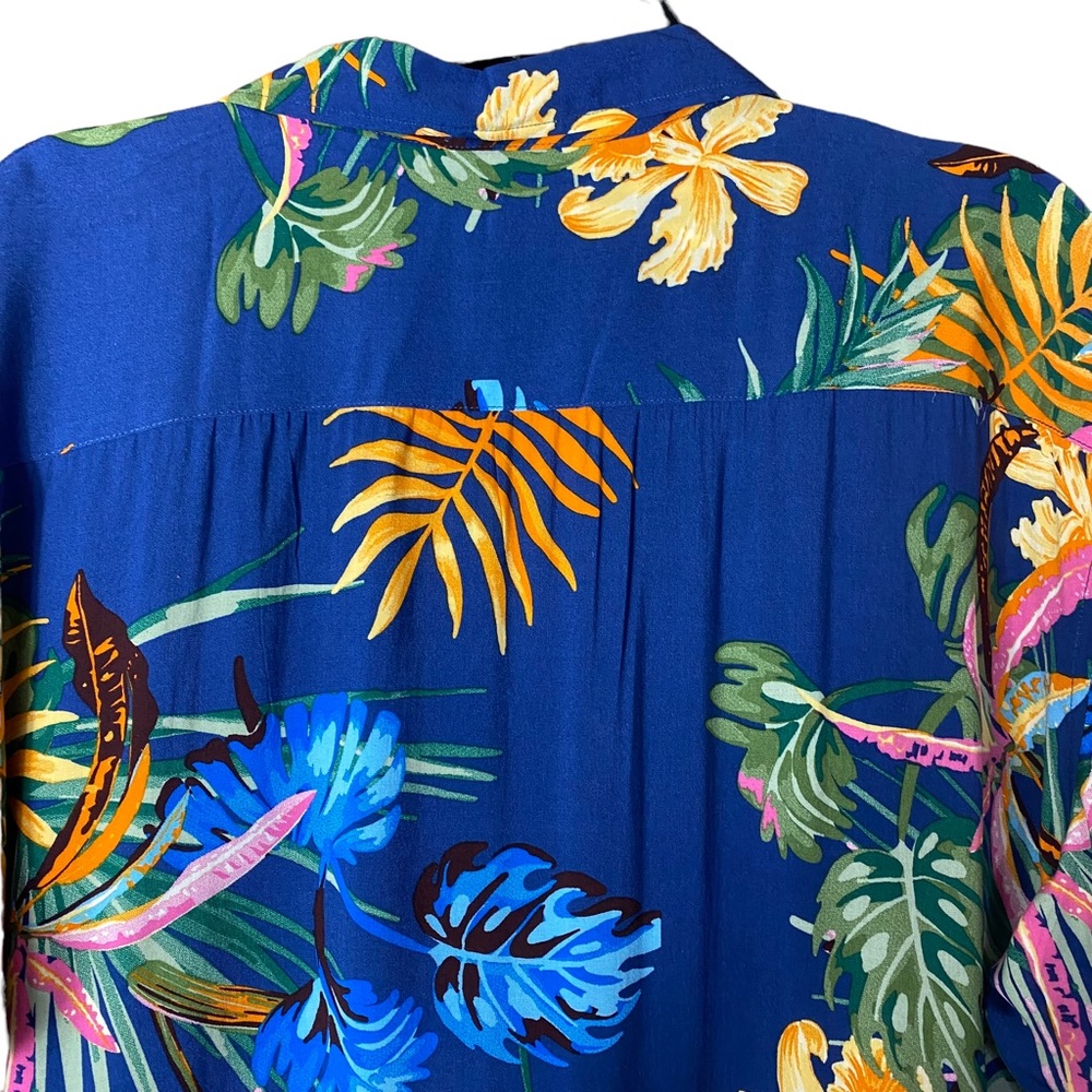 Alex Vando Premium Size L Mens Hawaiian Beach Shirt Floral Summer Resort New - Picture 9 of 14